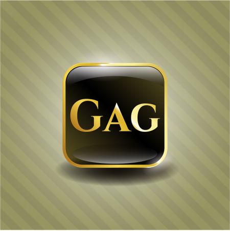 Gag gold badge or emblem