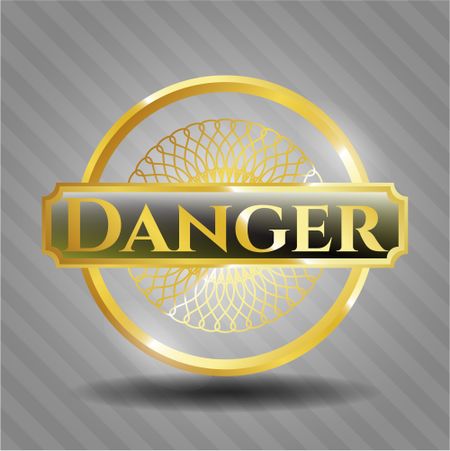 Danger gold emblem