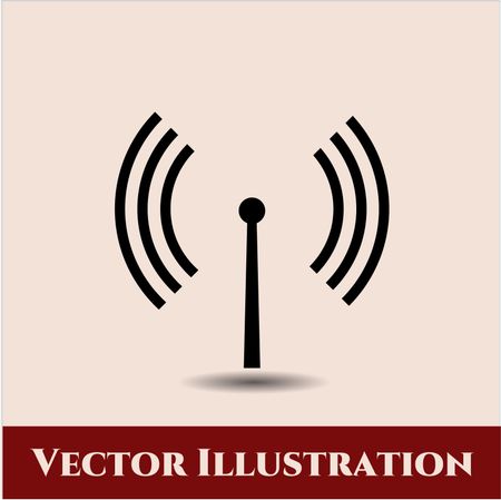 Antenna signal vector icon