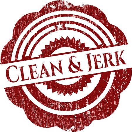 Clean & Jerk grunge style stamp