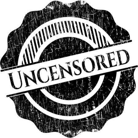 Uncensored rubber grunge stamp