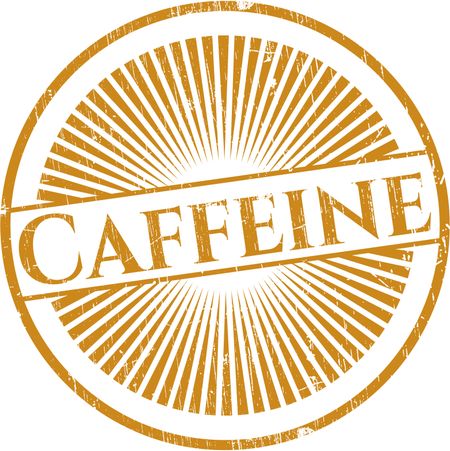 Caffeine rubber grunge stamp