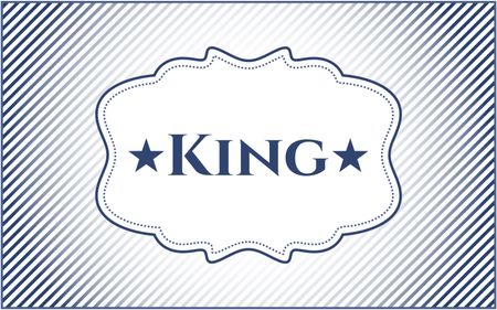 King poster or banner