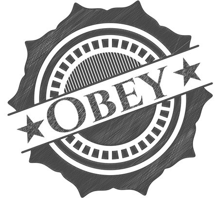 Obey drawn with pencil strokes