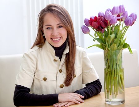beautiful-woman-portrait-gorgeous-flowers-41121703 Beautiful woman portrait with some gorgeous flowers