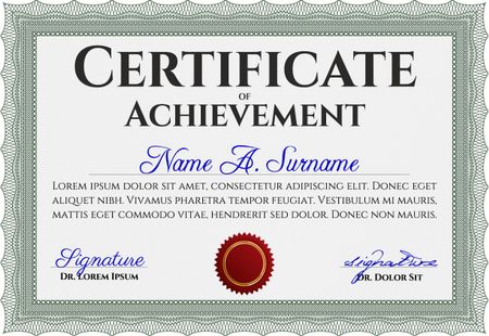 certificate template eps10 jpg of achievement diploma vector illustration design completion