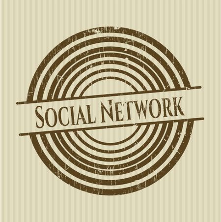 Social Network grunge stamp