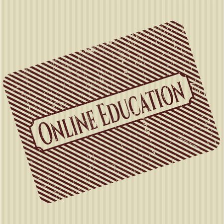 Online Education grunge style stamp
