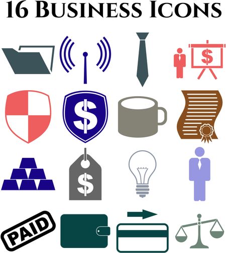 16 icon set. business Icons. Quality Icons.