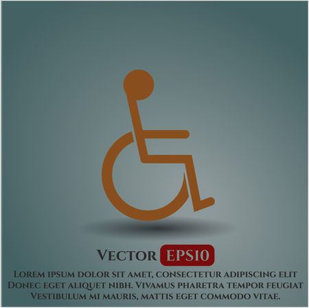 Disabled (Wheelchair) vector icon