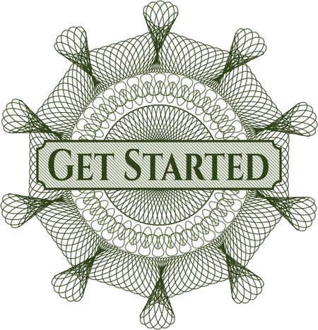 Get Started money style rosette