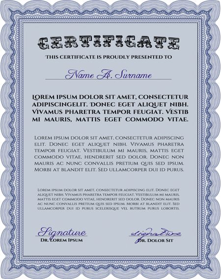 certificate template eps10 jpg of achievement diploma vector illustration design completion