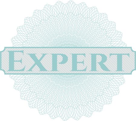 Expert rosette or money style emblem