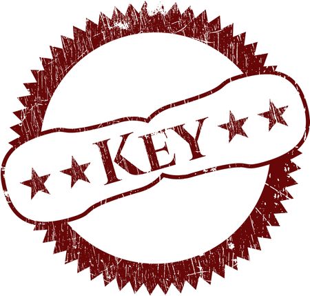 Key grunge style stamp