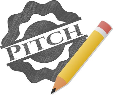 Pitch emblem draw with pencil effect