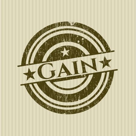Gain rubber stamp with grunge texture