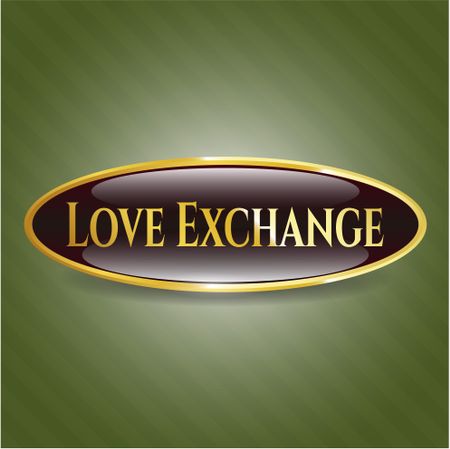 Love Exchange golden badge or emblem