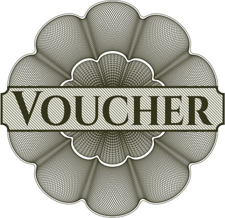 Voucher rosette (money style emplem)