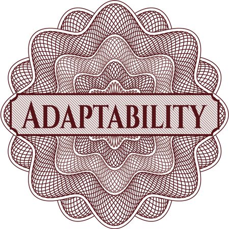 Adaptability inside money style emblem or rosette