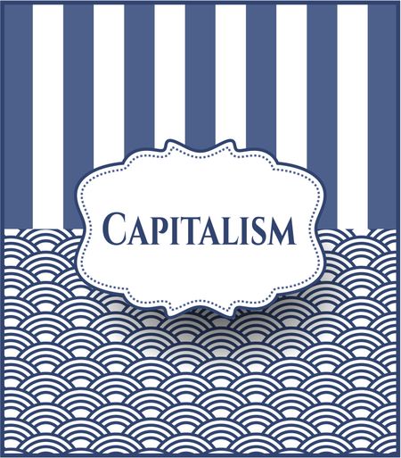 Capitalism card, poster or banner