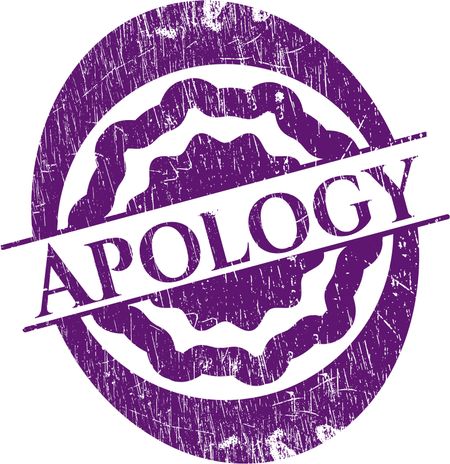 Apology with rubber seal texture