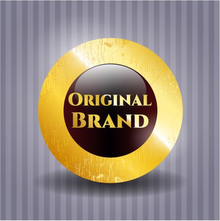 Original Brand golden emblem or badge