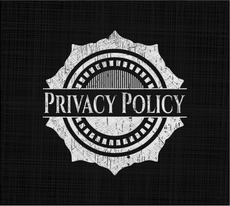 Privacy Policy written with chalkboard texture