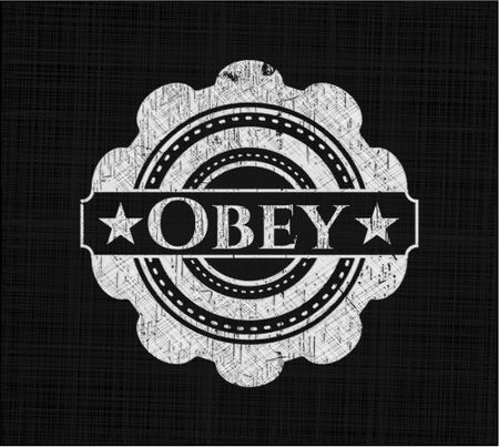 Obey chalkboard emblem
