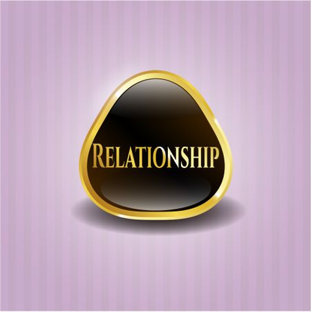 Relationship gold emblem or badge