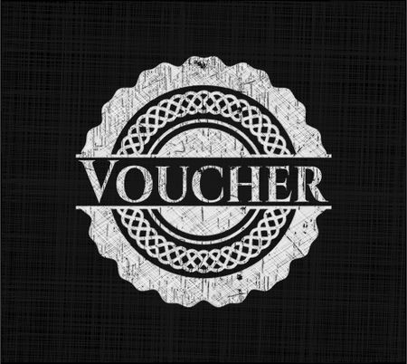 Voucher chalkboard emblem