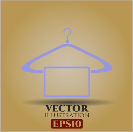 Hanger with Towel vector icon or symbol