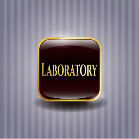 Laboratory gold badge or emblem