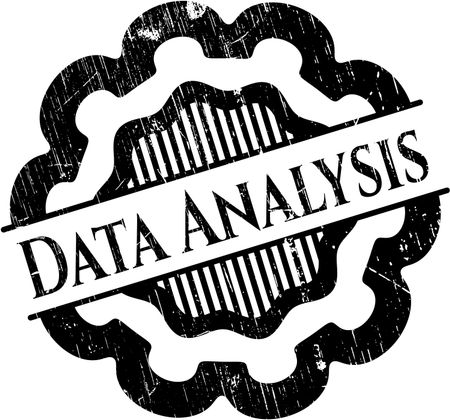 Data Analysis rubber grunge texture stamp