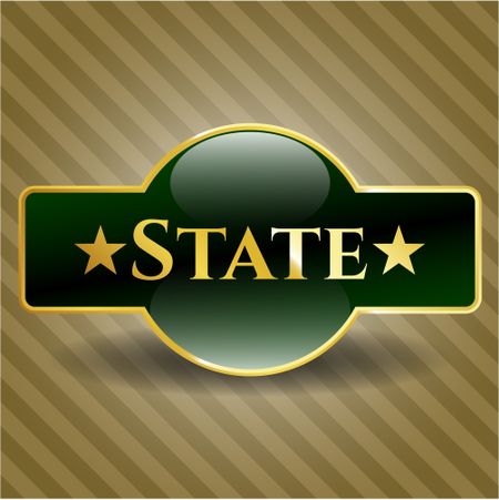 State golden badge
