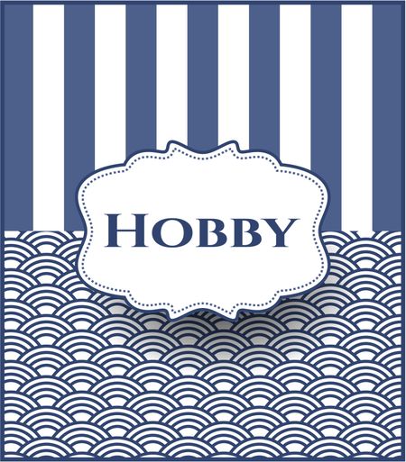 Hobby colorful card