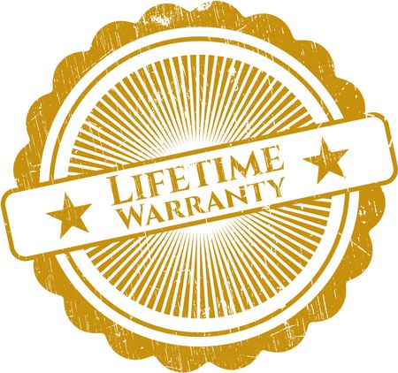 Life Time Warranty rubber grunge texture seal
