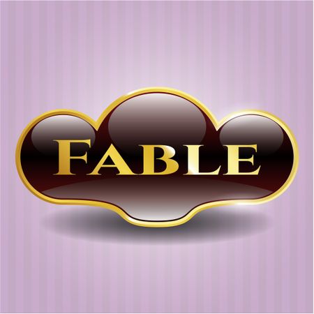 Fable golden emblem or badge