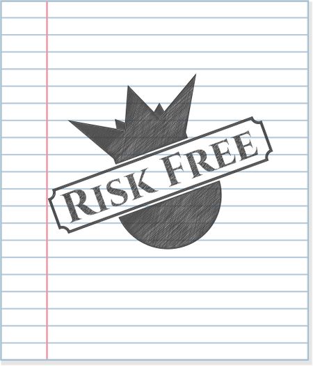 Risk Free drawn with pencil strokes