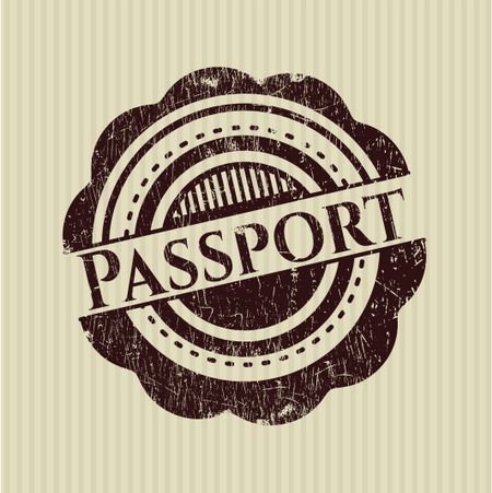 Passport rubber grunge seal