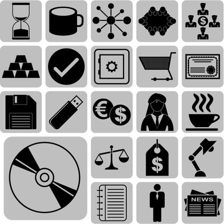 22 businessicon set. Quality Icons.