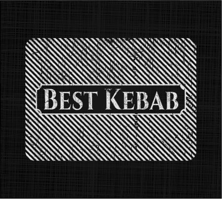 Best Kebab chalkboard emblem