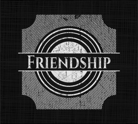 Friendship written with chalkboard texture