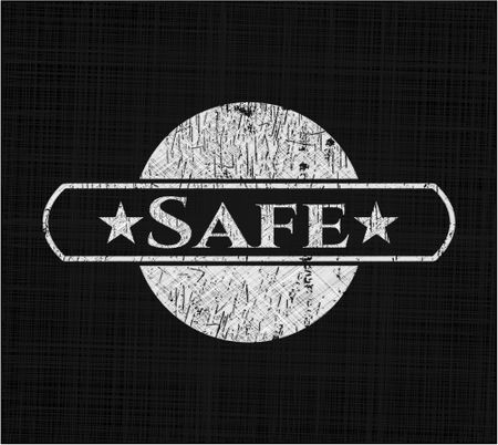 Safe written with chalkboard texture