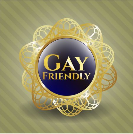 Gay Friendly gold emblem
