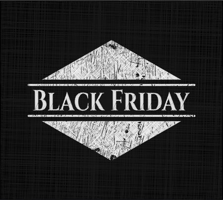 Black Friday chalkboard emblem