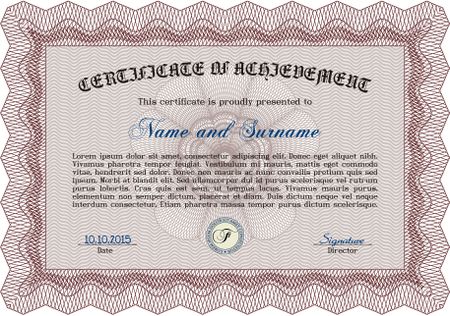 certificate template eps10 jpg of achievement diploma vector illustration design completion