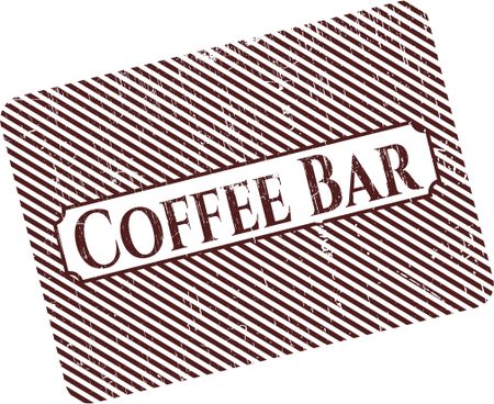 Coffee Bar rubber grunge seal