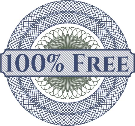 100% Free inside money style emblem or rosette