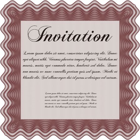 Formal invitation template. Customizable, Easy to edit and change colors. Lovely design. Complex background. 