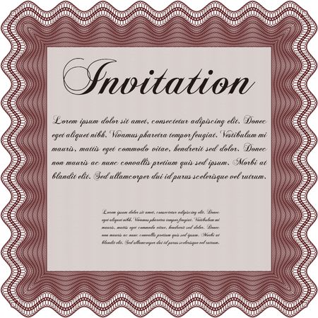 Formal invitation template. Customizable, Easy to edit and change colors. Lovely design. Complex background.